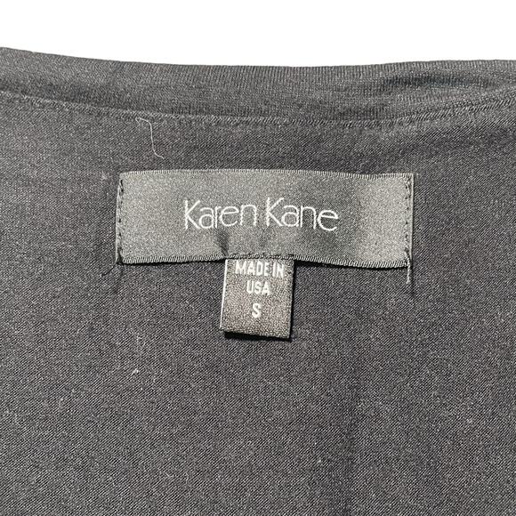 Karen Kane Tiered Sleeveless Dress Stretch Jersey Fabric Black USA - Size Small - Picture 3 of 6